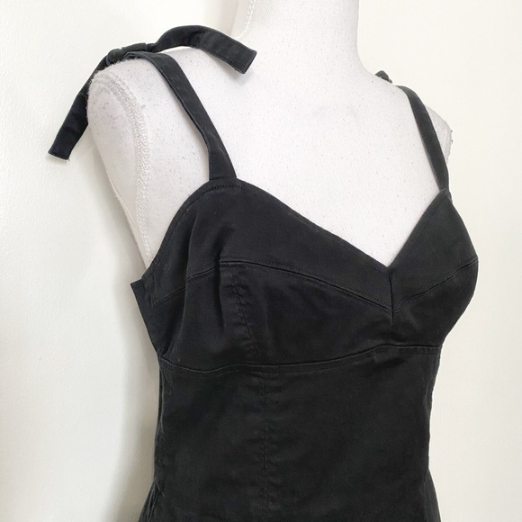 ARITZIA WILFRED BLACK TIE STRAP SWEETHEART FITTED MINI DRESS - 8 - Picture 4 of 8